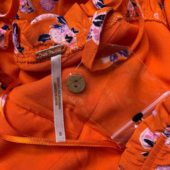 Free People Like A Lady Printed Mini Dress in Orange - Picture 8 of 8